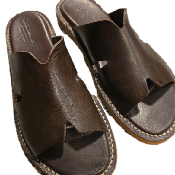 NICE Astorflex Haichflex Brown Leather Sandals Size 44 Made In Italy Vera Pelle